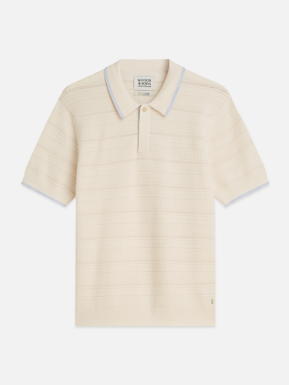 Structured Knitted Regular-Fit Polo