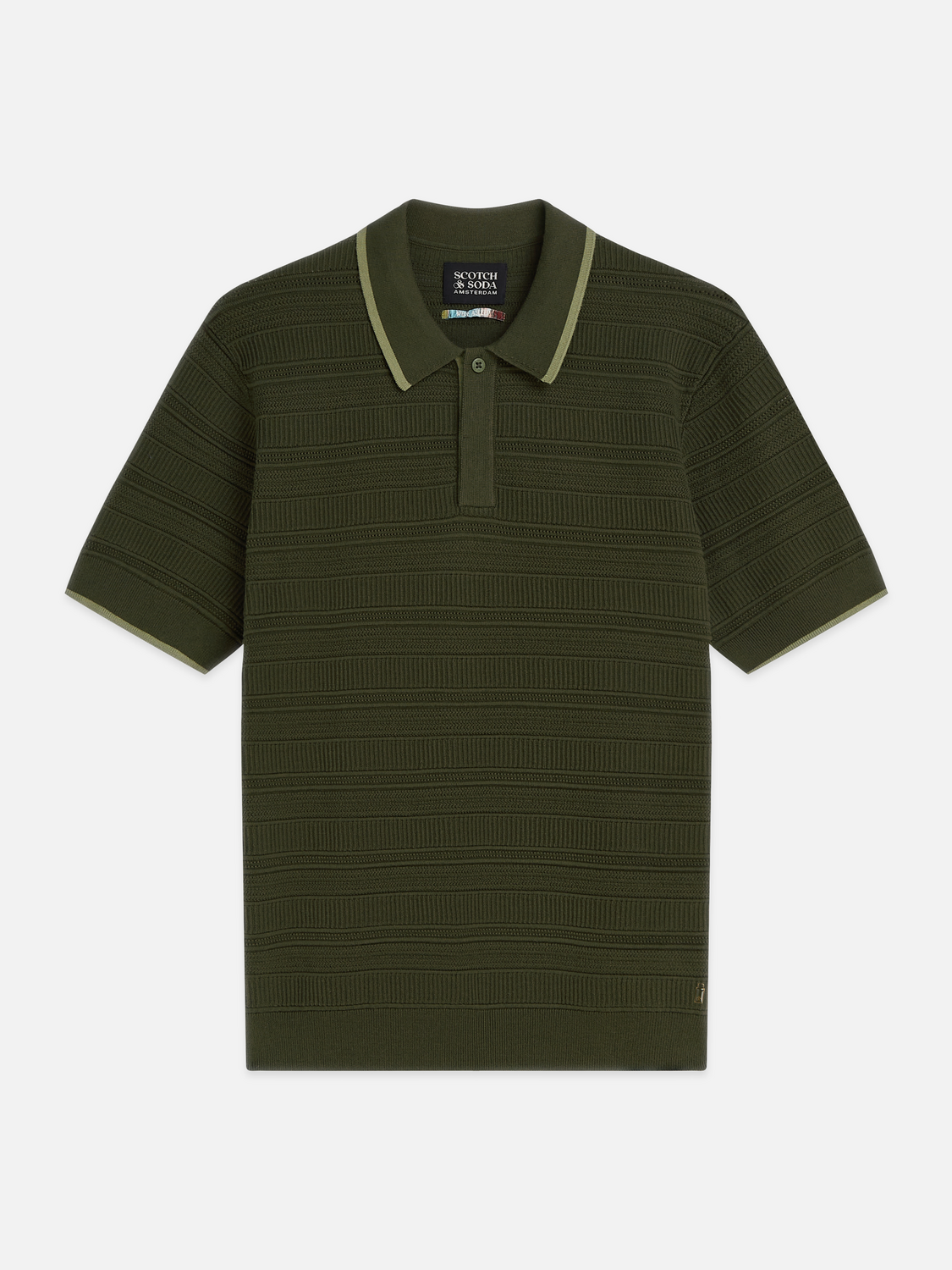 Structured Knitted Regular-Fit Polo