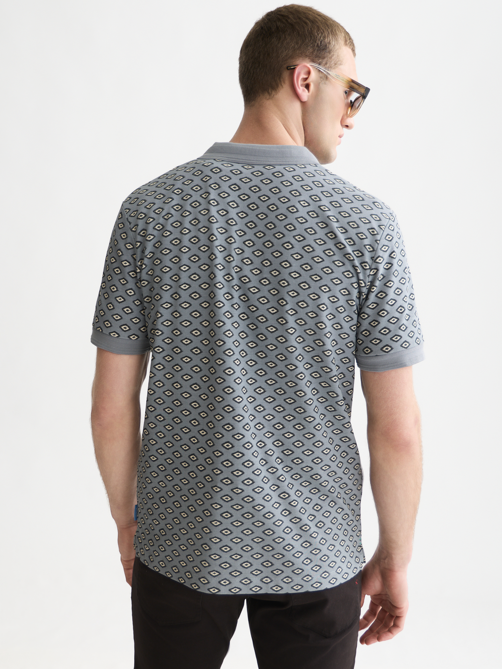 Micro-Printed Regular-Fit Polo