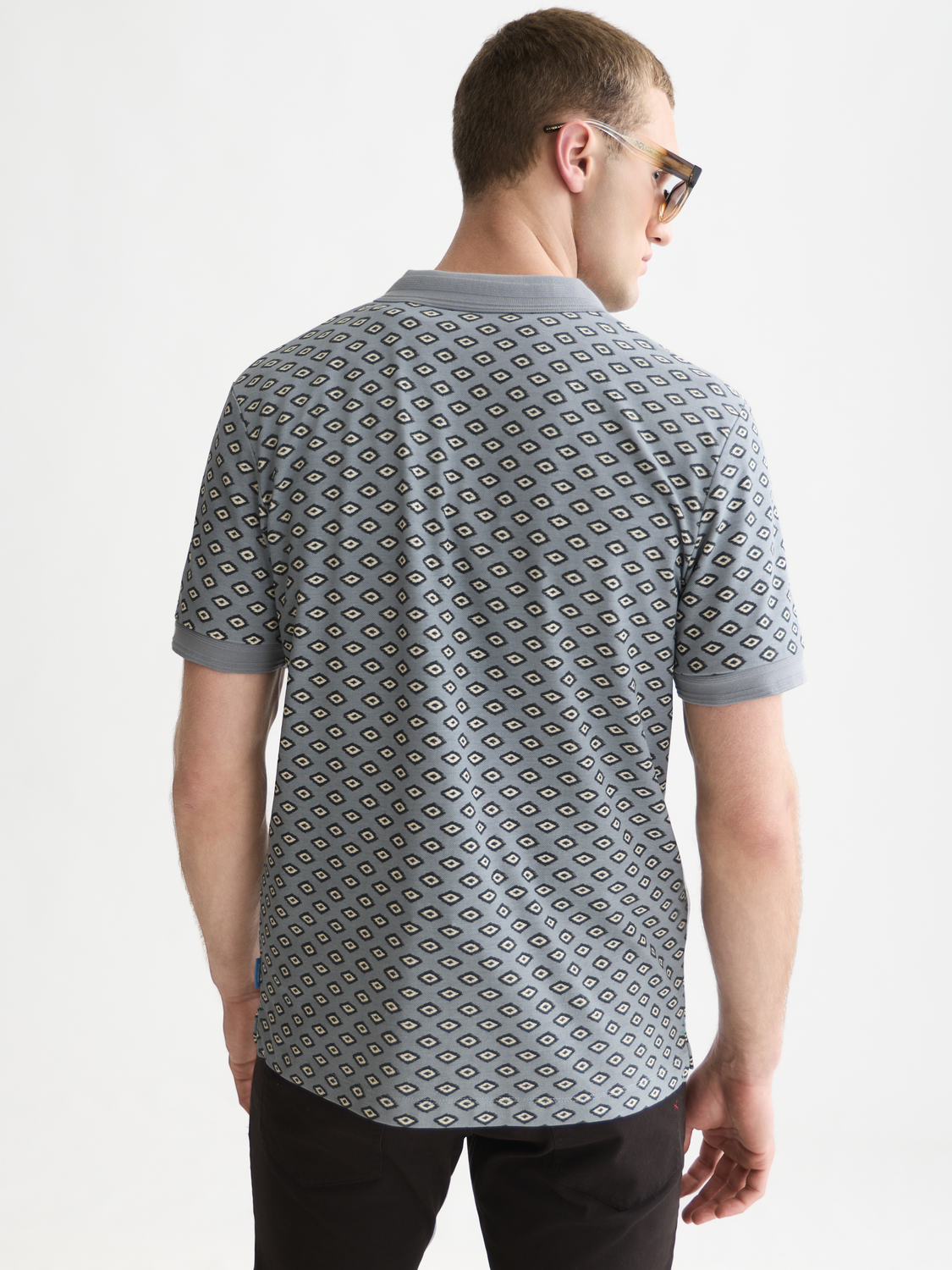 Micro-Printed Regular-Fit Polo