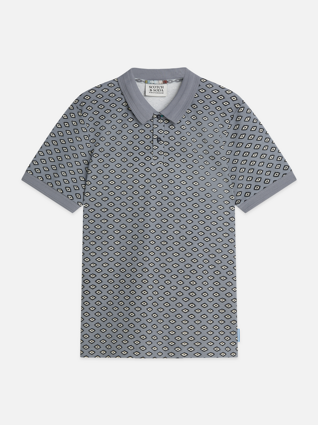 Micro-Printed Regular-Fit Polo