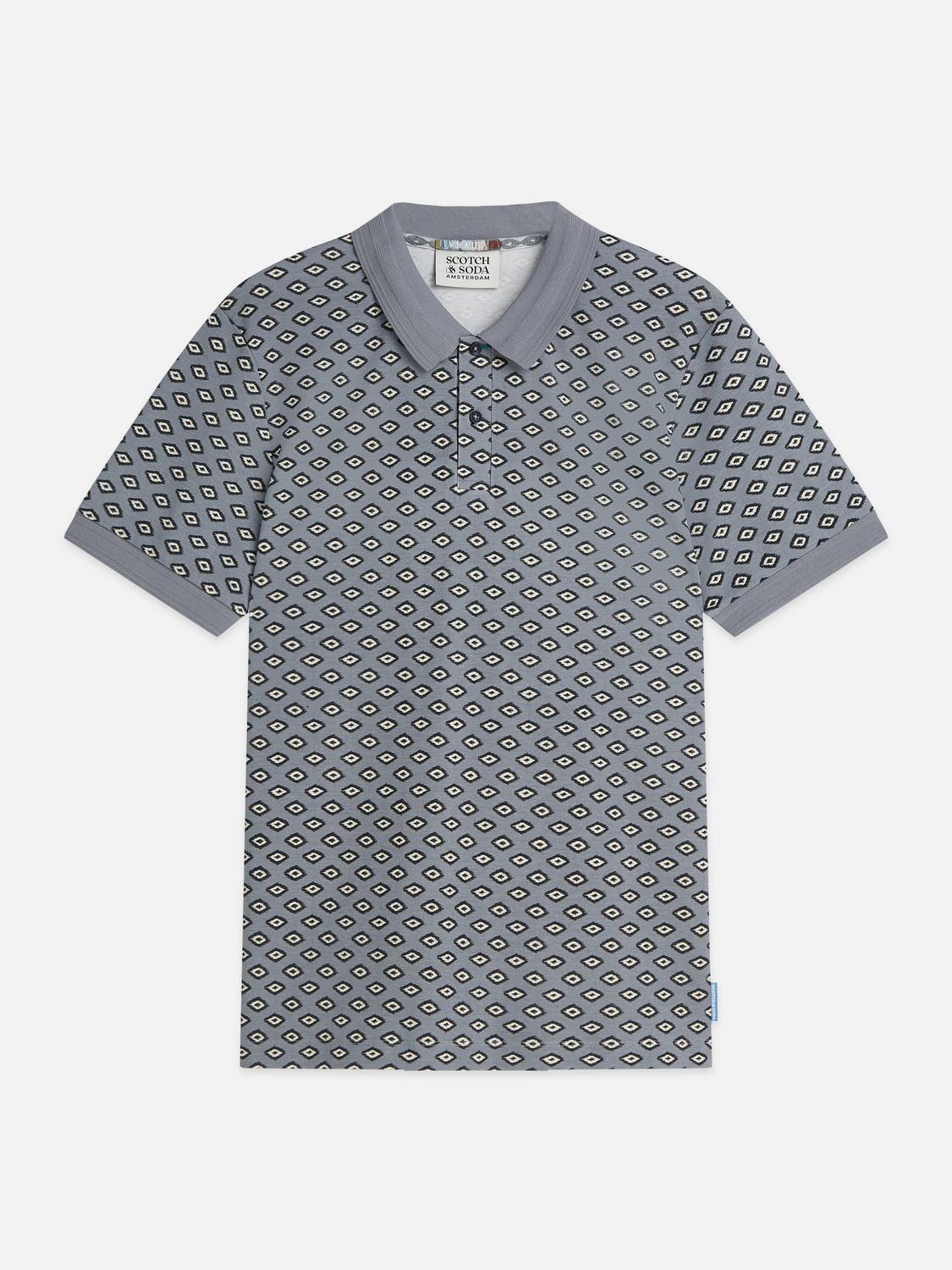Micro-Printed Regular-Fit Polo