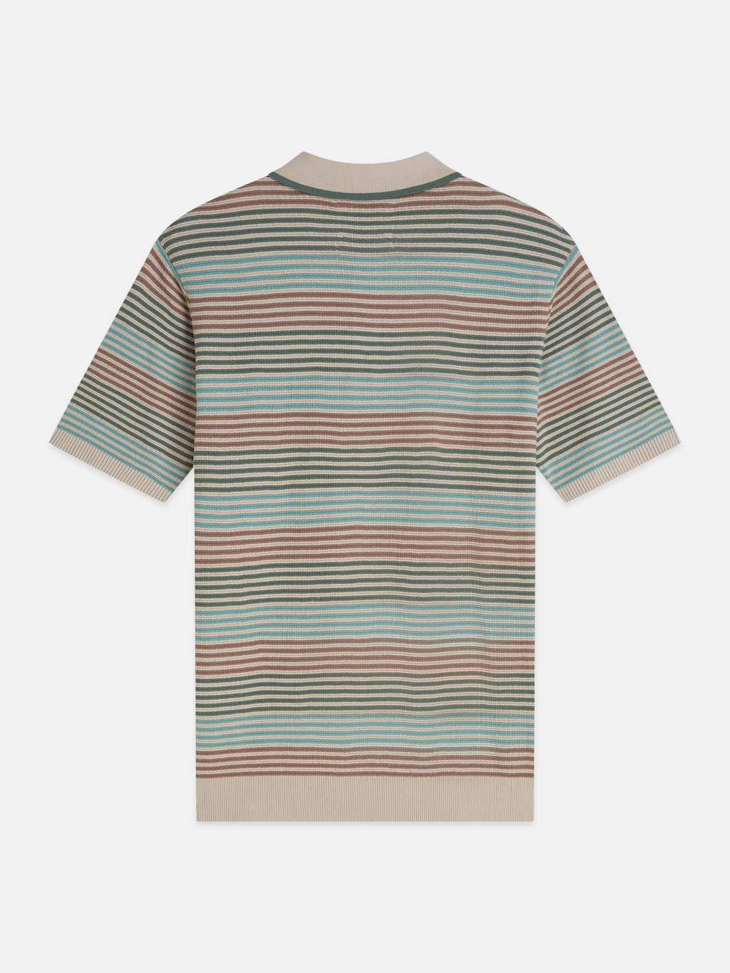 Textured Striped Cotton Polo