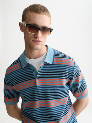 Striped Knitted Regular-Fit Polo