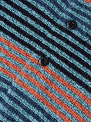 Striped Knitted Regular-Fit Polo