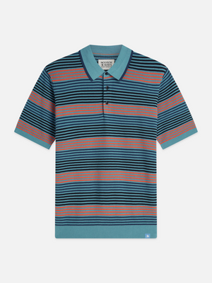 Striped Knitted Regular-Fit Polo