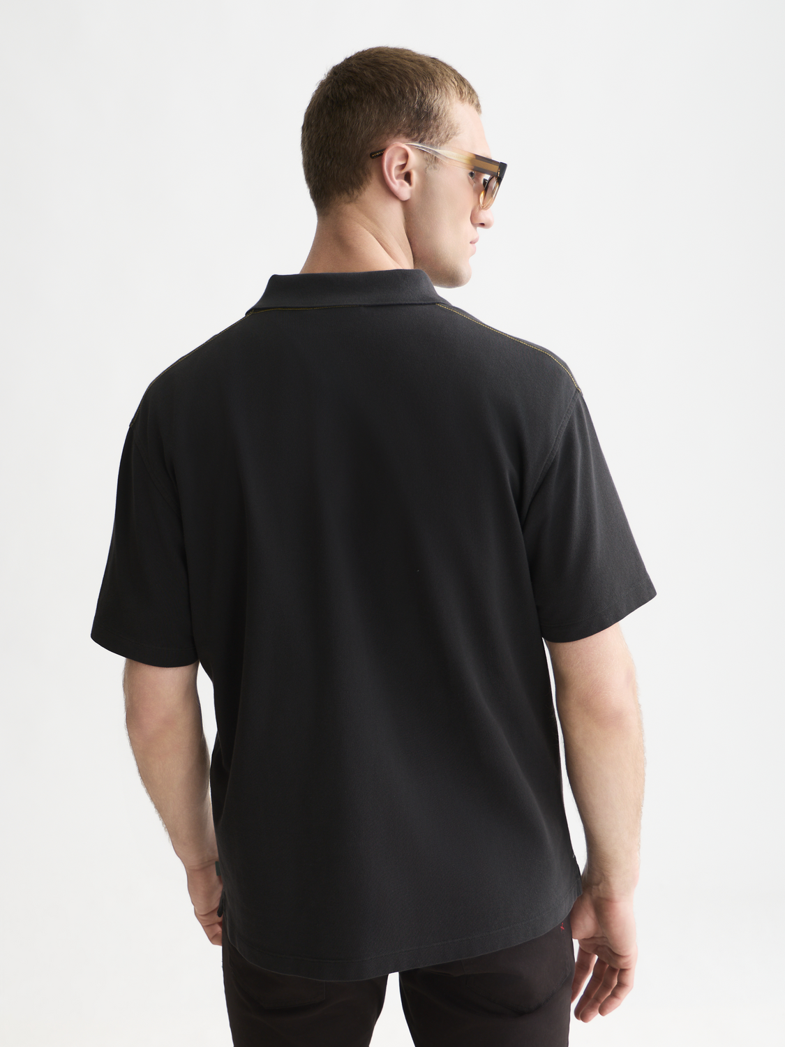 Pique Relaxed-Fit Garment Dyed Polo