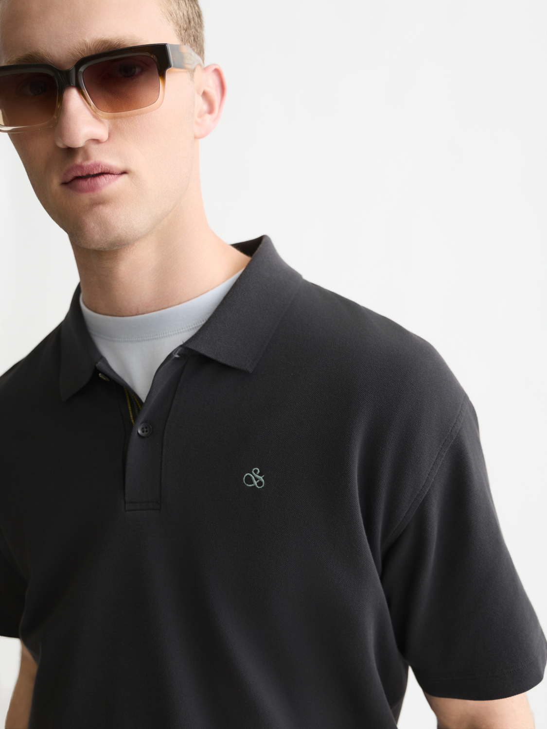 Pique Relaxed-Fit Garment Dyed Polo