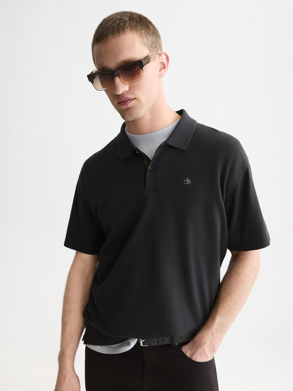 Pique Relaxed-Fit Garment Dyed Polo