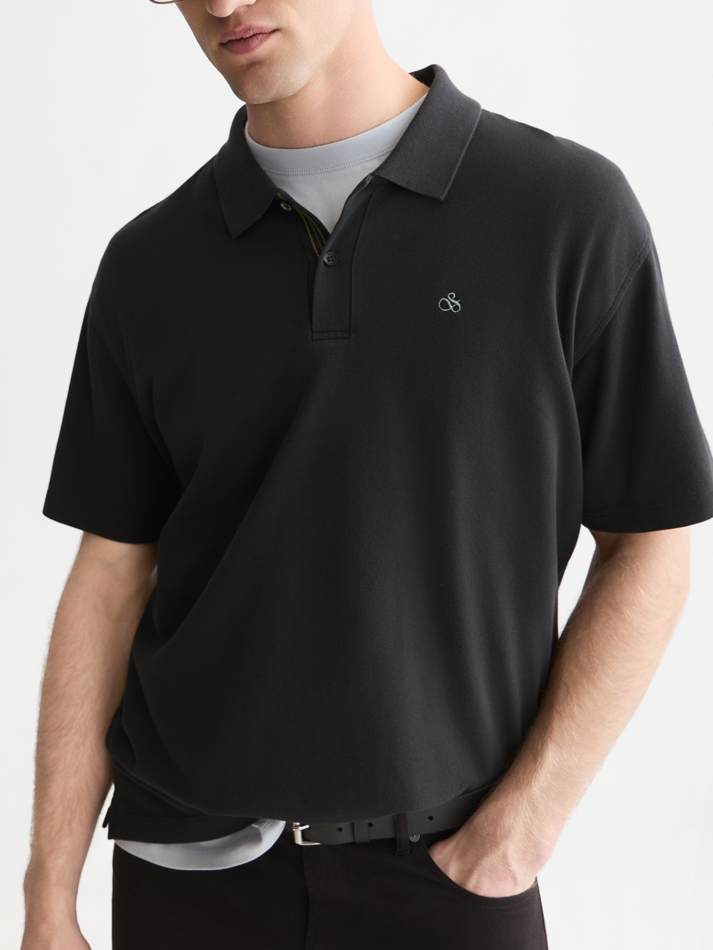 Pique Relaxed-Fit Garment Dyed Polo
