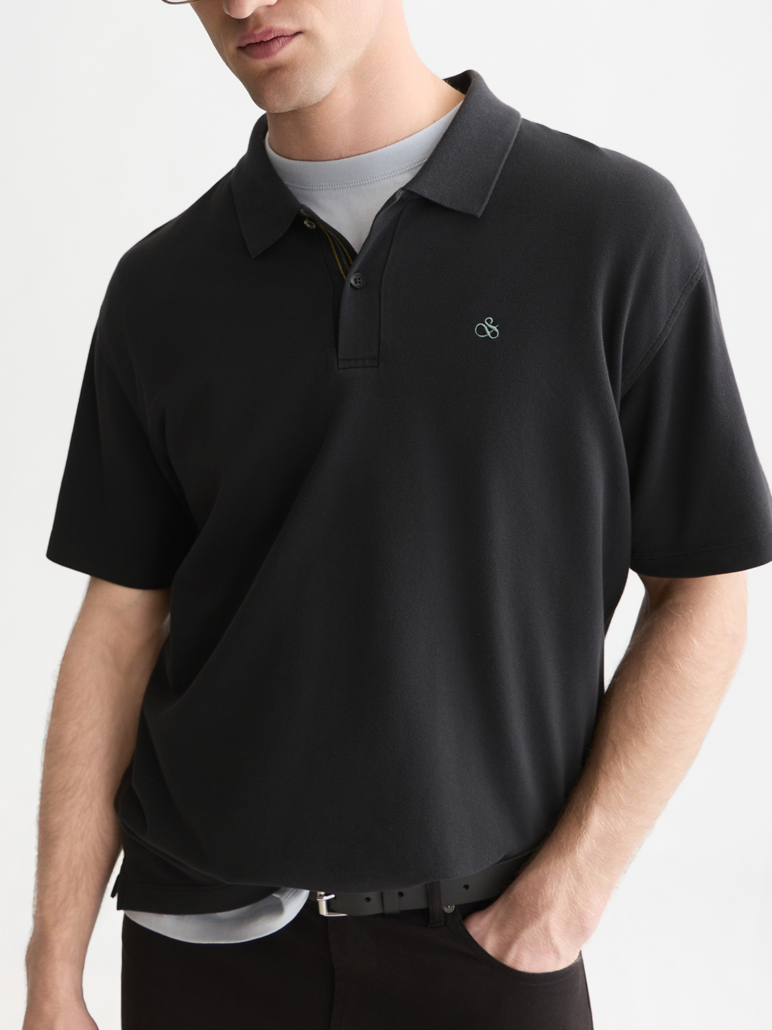 Pique Relaxed-Fit Garment Dyed Polo