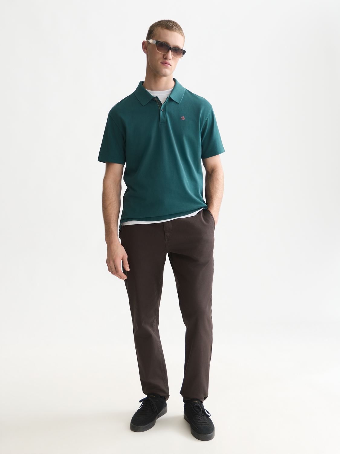 Pique Relaxed-Fit Garment Dyed Polo