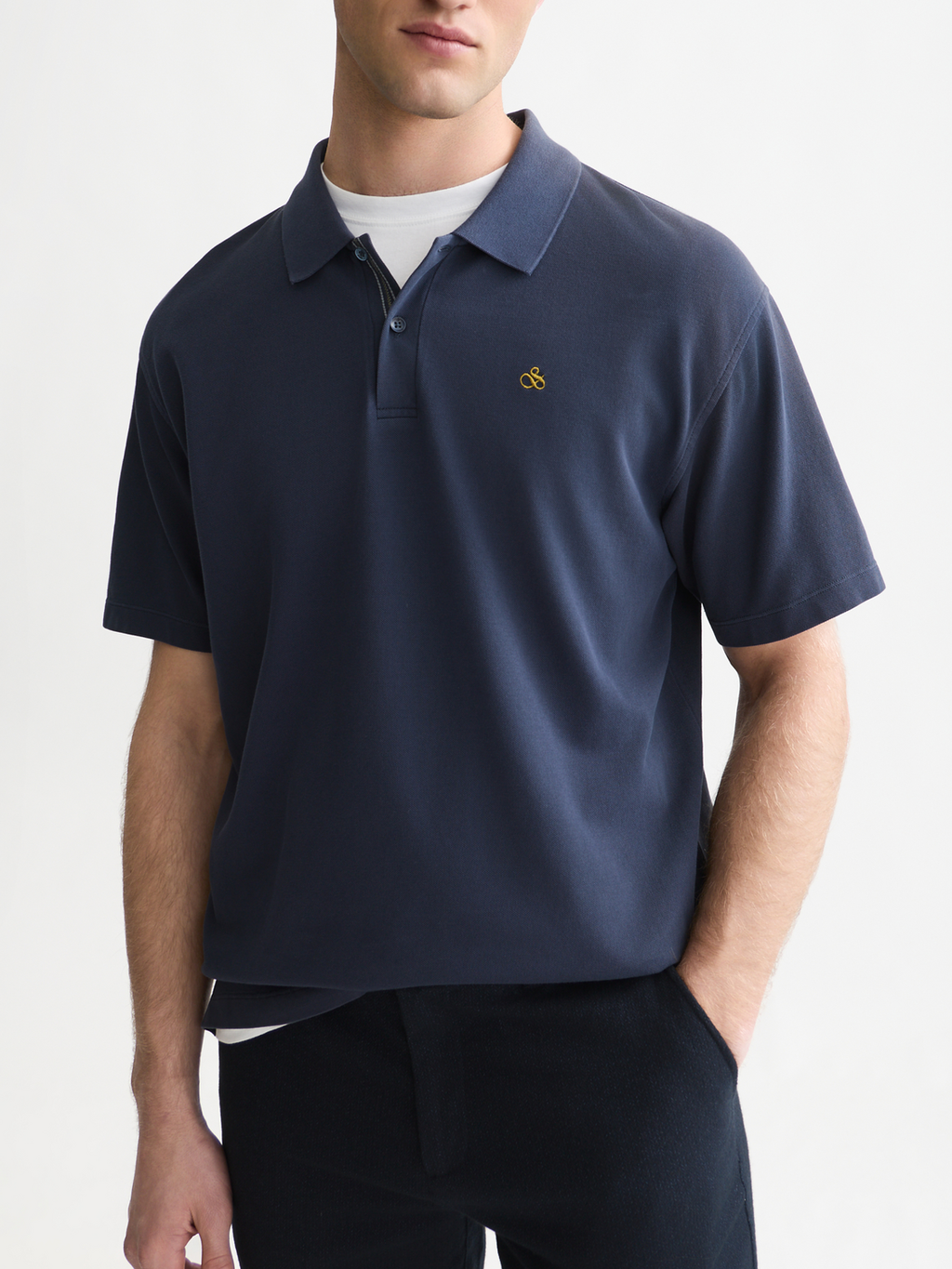 Pique Relaxed-Fit Garment Dyed Polo