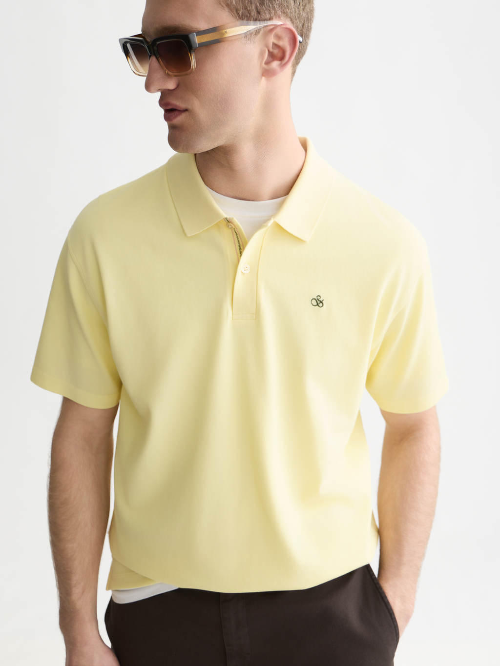 Pique Relaxed-Fit Garment Dyed Polo