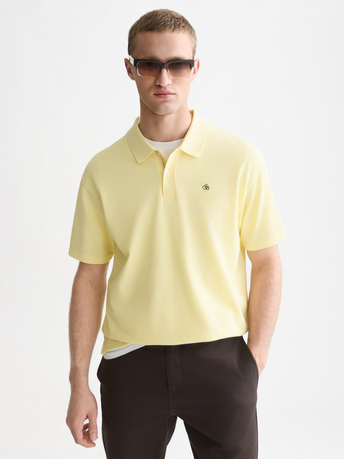 Pique Relaxed-Fit Garment Dyed Polo