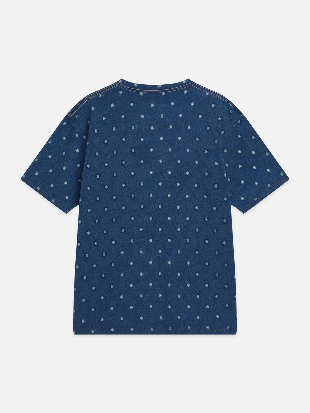 Micro Printed Indigo Relaxed-Fit T-Shirt
