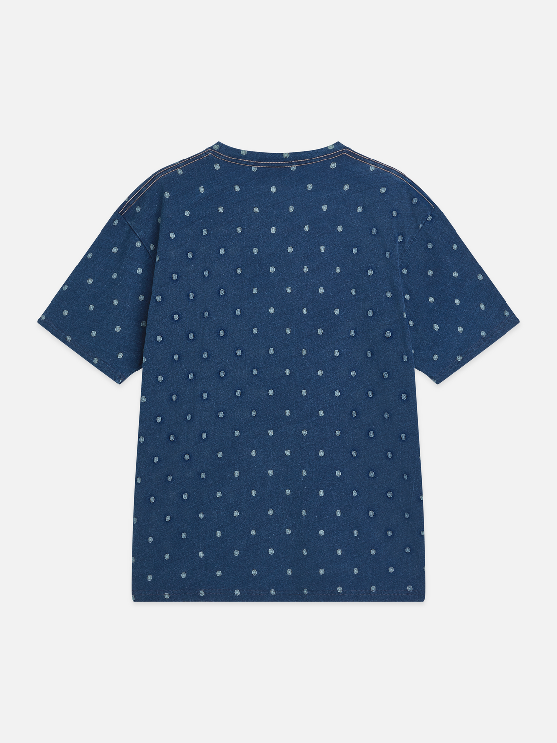 Micro Printed Indigo Relaxed-Fit T-Shirt