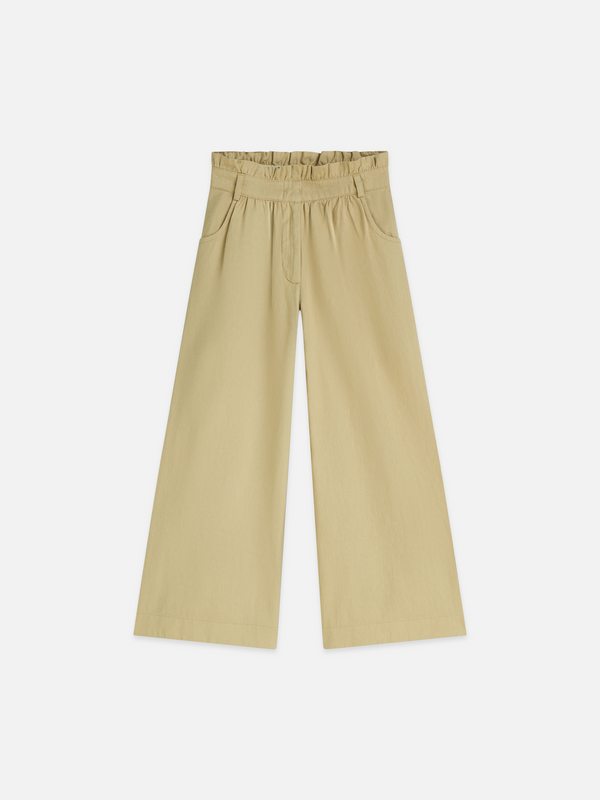Girls' Paper Bag High Rise Wide-Leg Pant