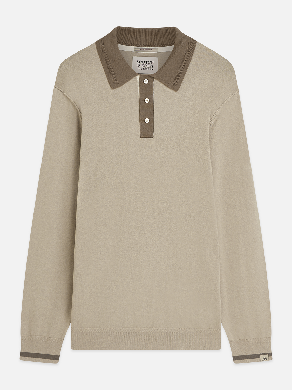 Viscose-Blend Long-Sleeve Polo