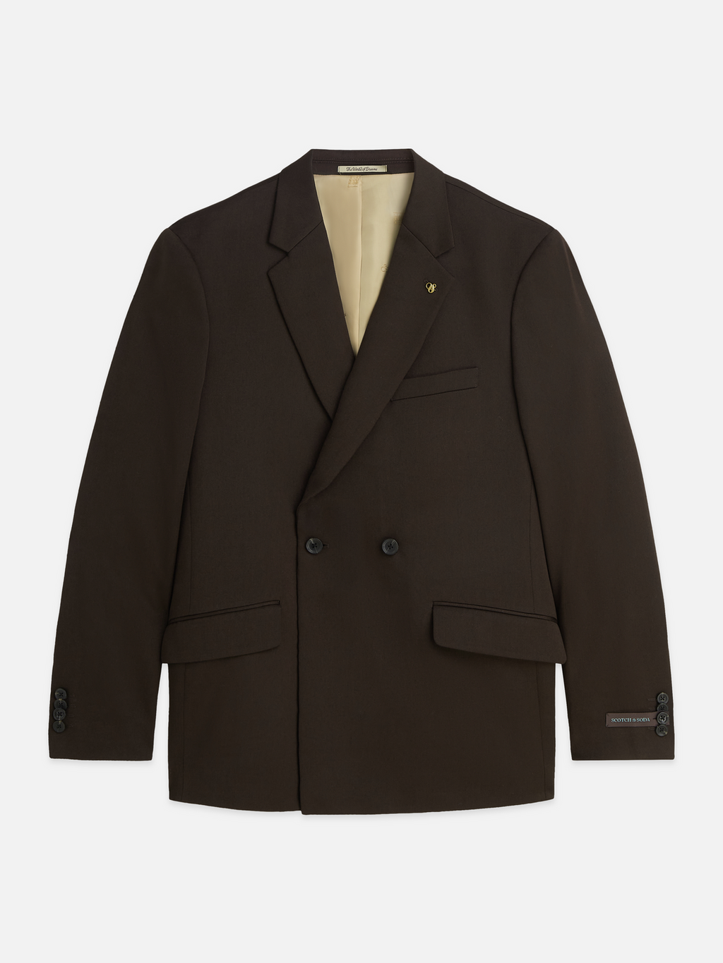 Double-Breasted Wool-Blend Relaxed-Fit Blazer
