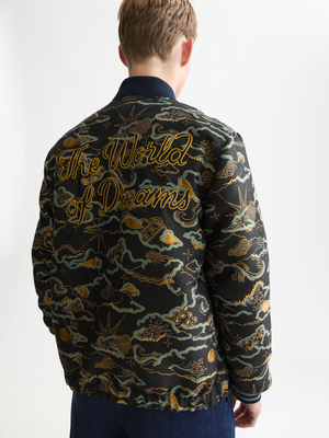 Festive Jacquard Blouson Jacket