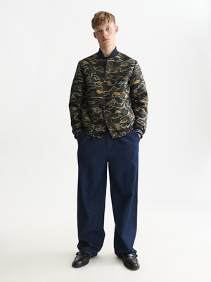 Festive Jacquard Blouson Jacket