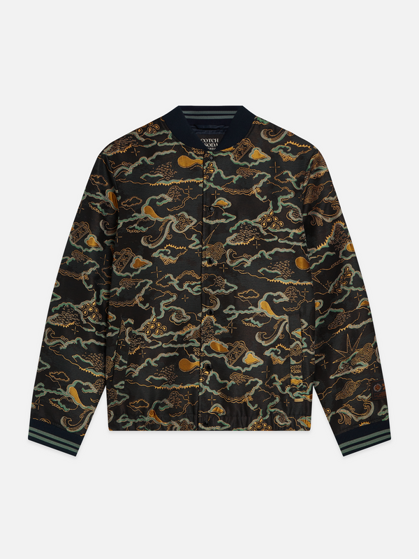 Festive Jacquard Blouson Jacket