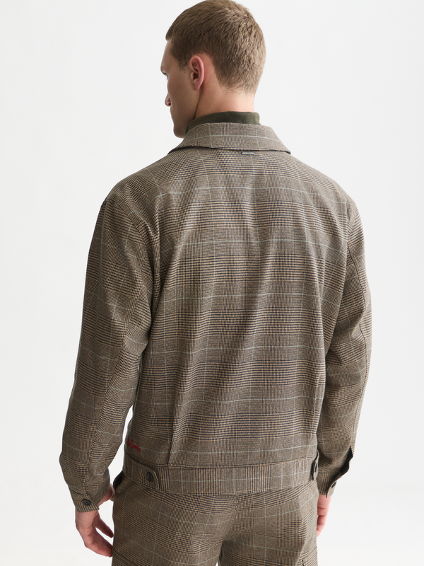 Tailored Check Blouson Jacket