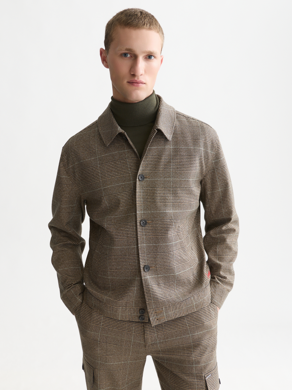 Tailored Check Blouson Jacket