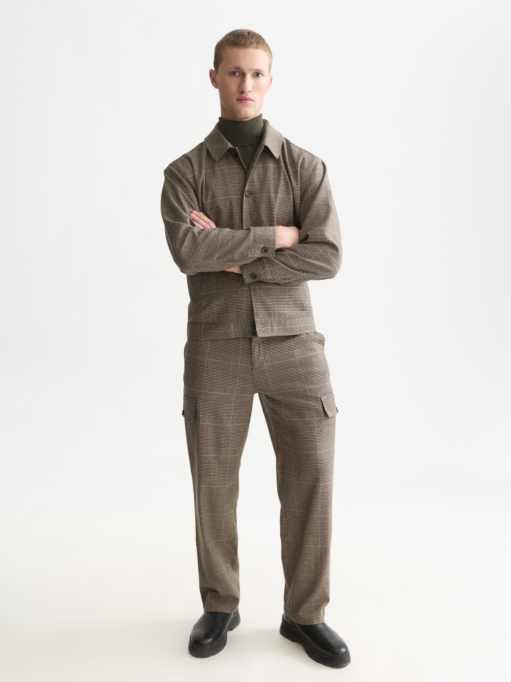 Tailored Check Blouson Jacket