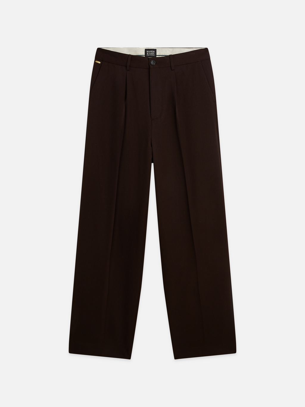 Pleated Wool-Blend Relaxed Straight-Fit Chino