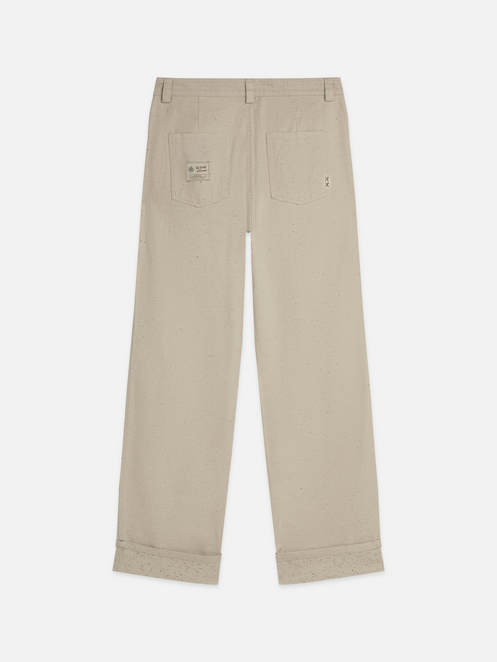 Speckled Cotton Twill Loose Pant