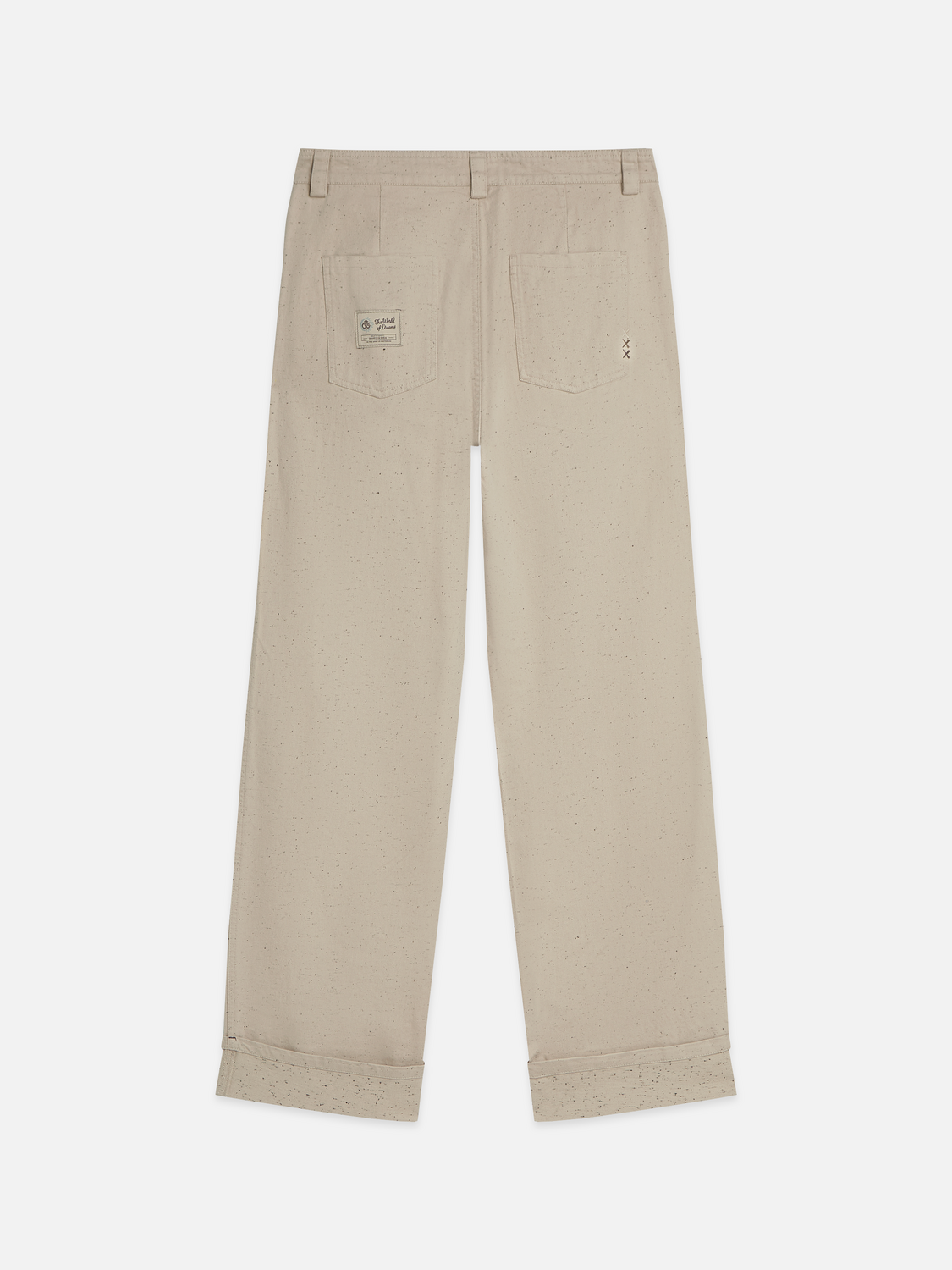 Speckled Cotton Twill Loose Pant