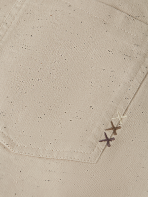 Speckled Cotton Twill Loose Pant
