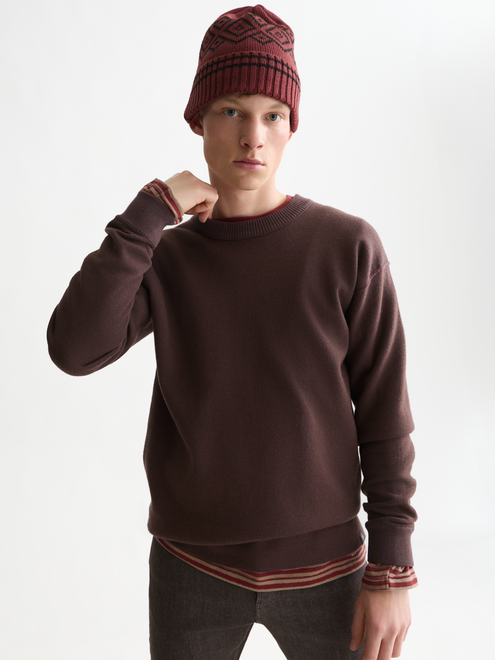Double-Face Merino-Blend Relaxed Pullover