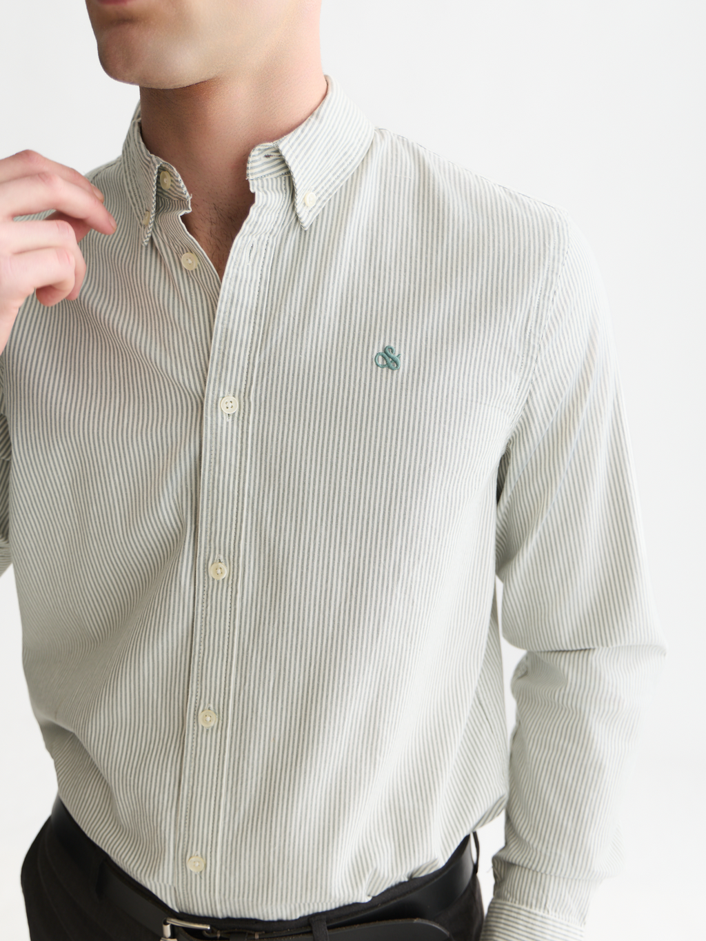 Seasonal Essentials Cotton Oxford Striped Shirt