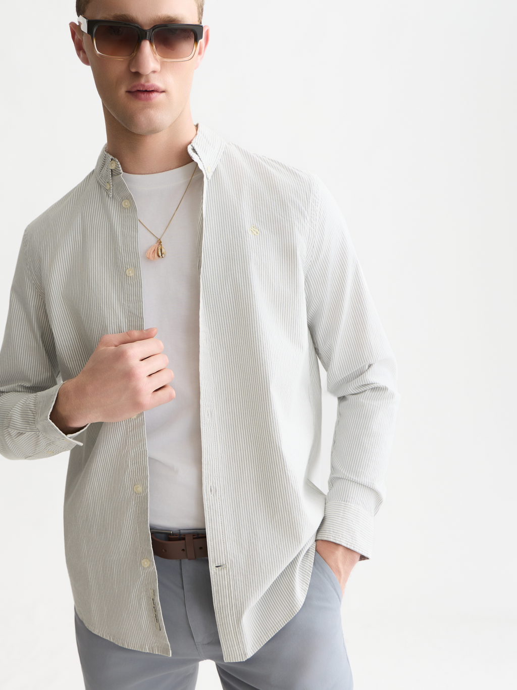 Seasonal Core Oxford Striped Regular-Fit Shirt