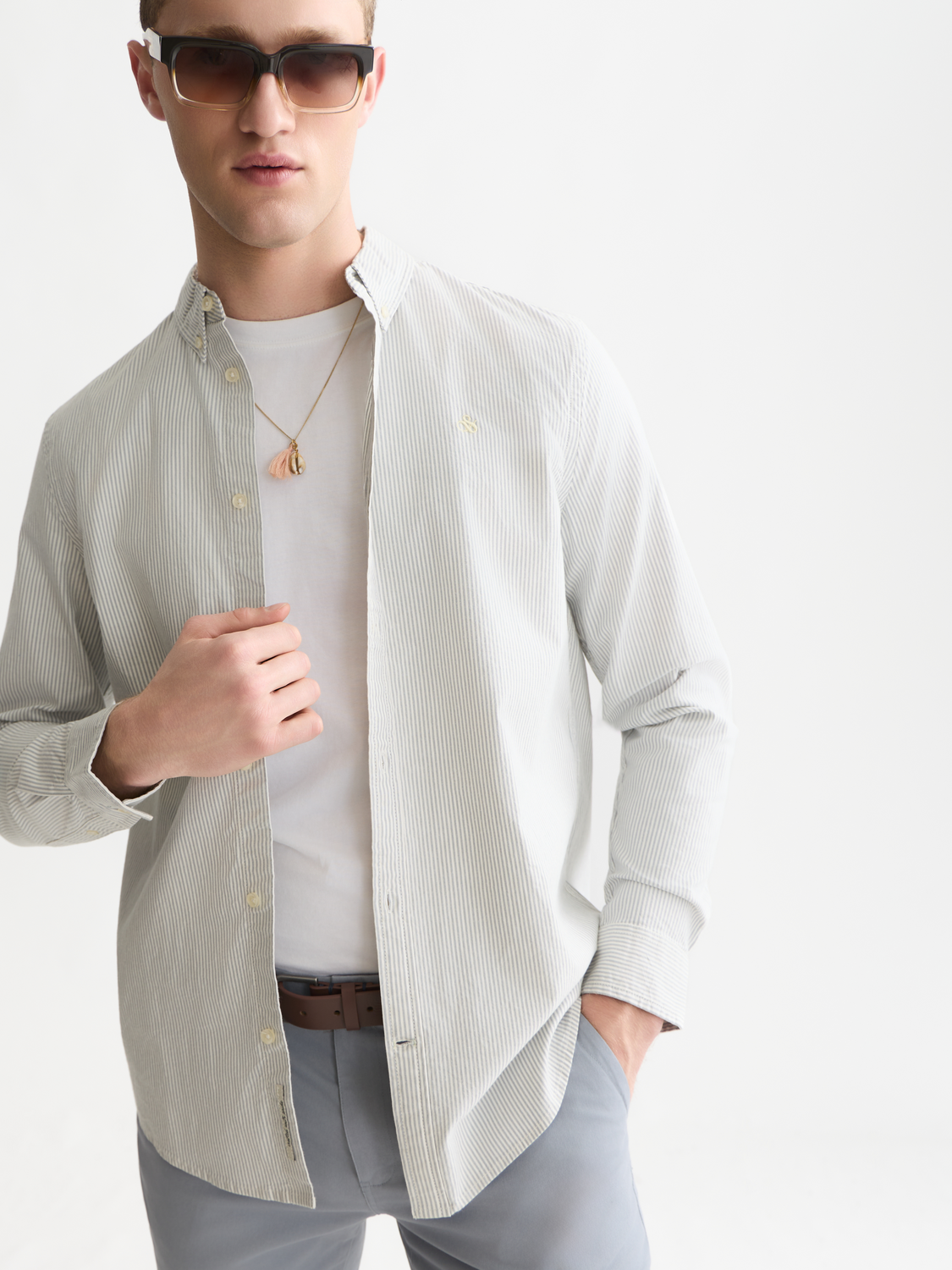 Seasonal Core Oxford Striped Regular-Fit Shirt