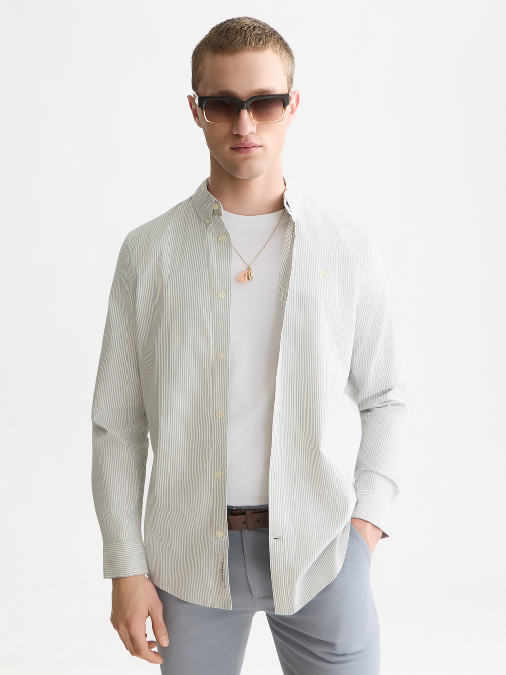 Seasonal Core Oxford Striped Regular-Fit Shirt