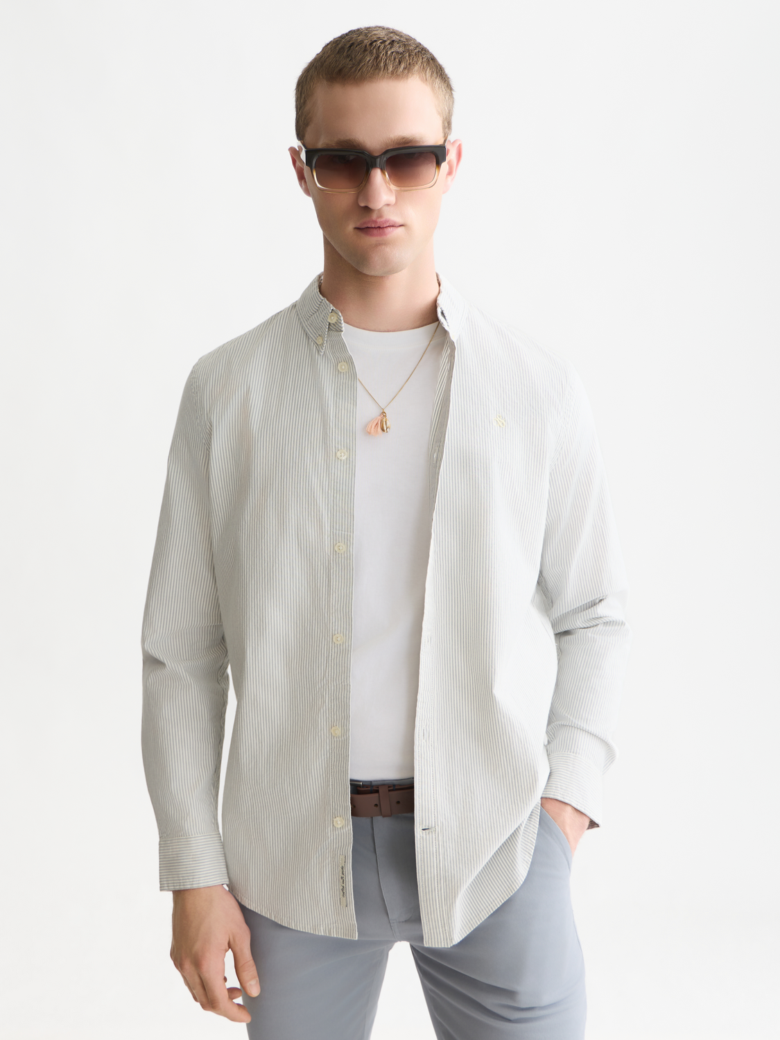 Seasonal Core Oxford Striped Regular-Fit Shirt