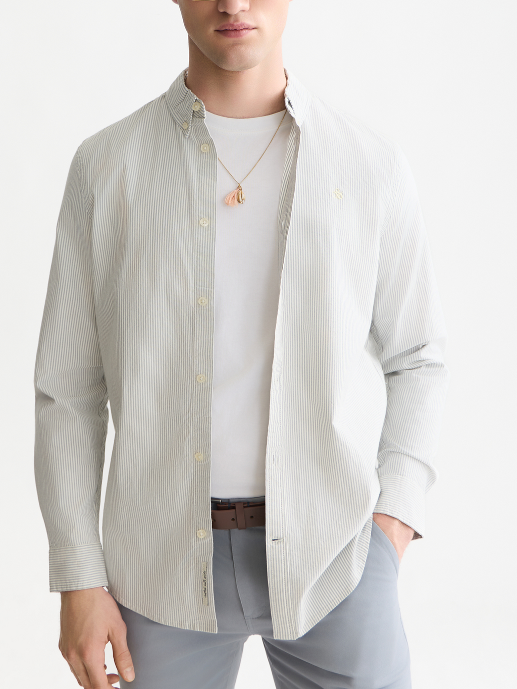 Seasonal Core Oxford Striped Regular-Fit Shirt