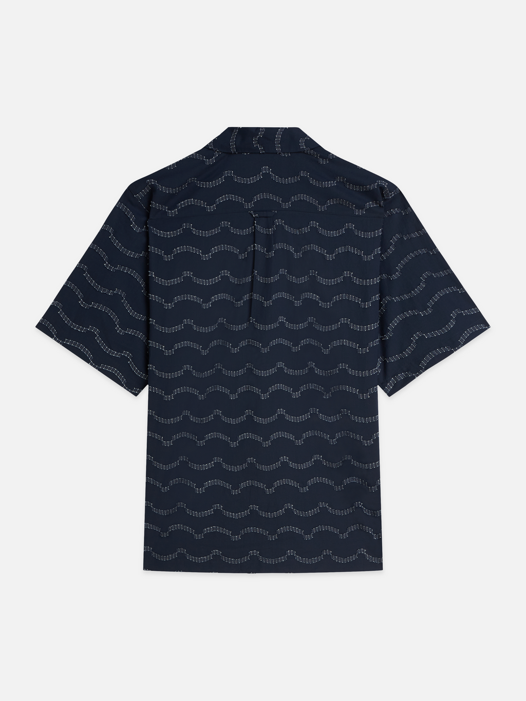 Wave Jacquard Short Sleeved Relaxed-Fit Shirt