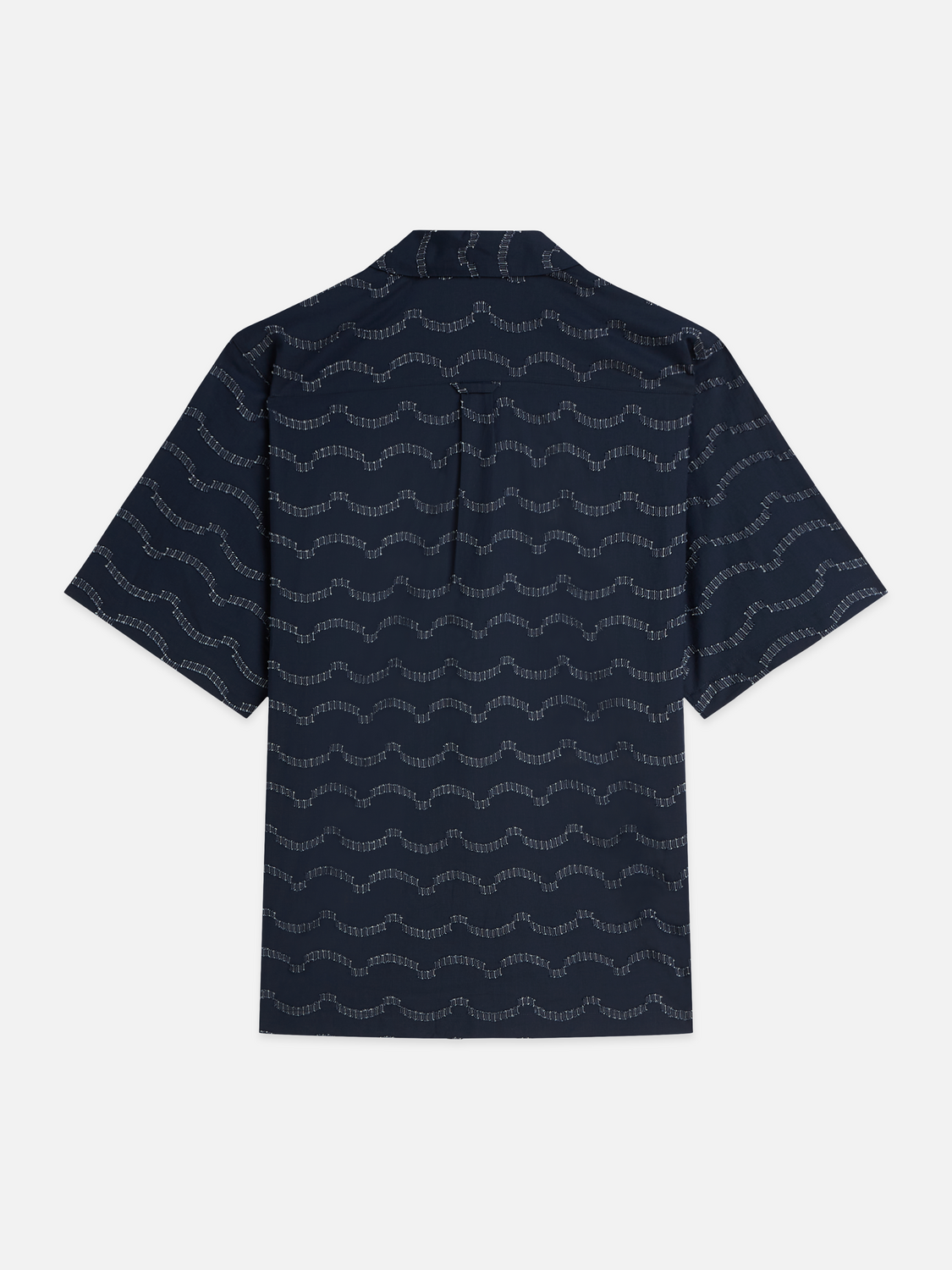 Wave Jacquard Short Sleeved Relaxed-Fit Shirt