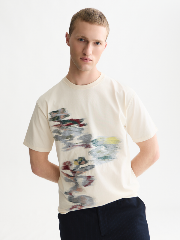 T-Shirt mit Stickerei und lockerer Passform