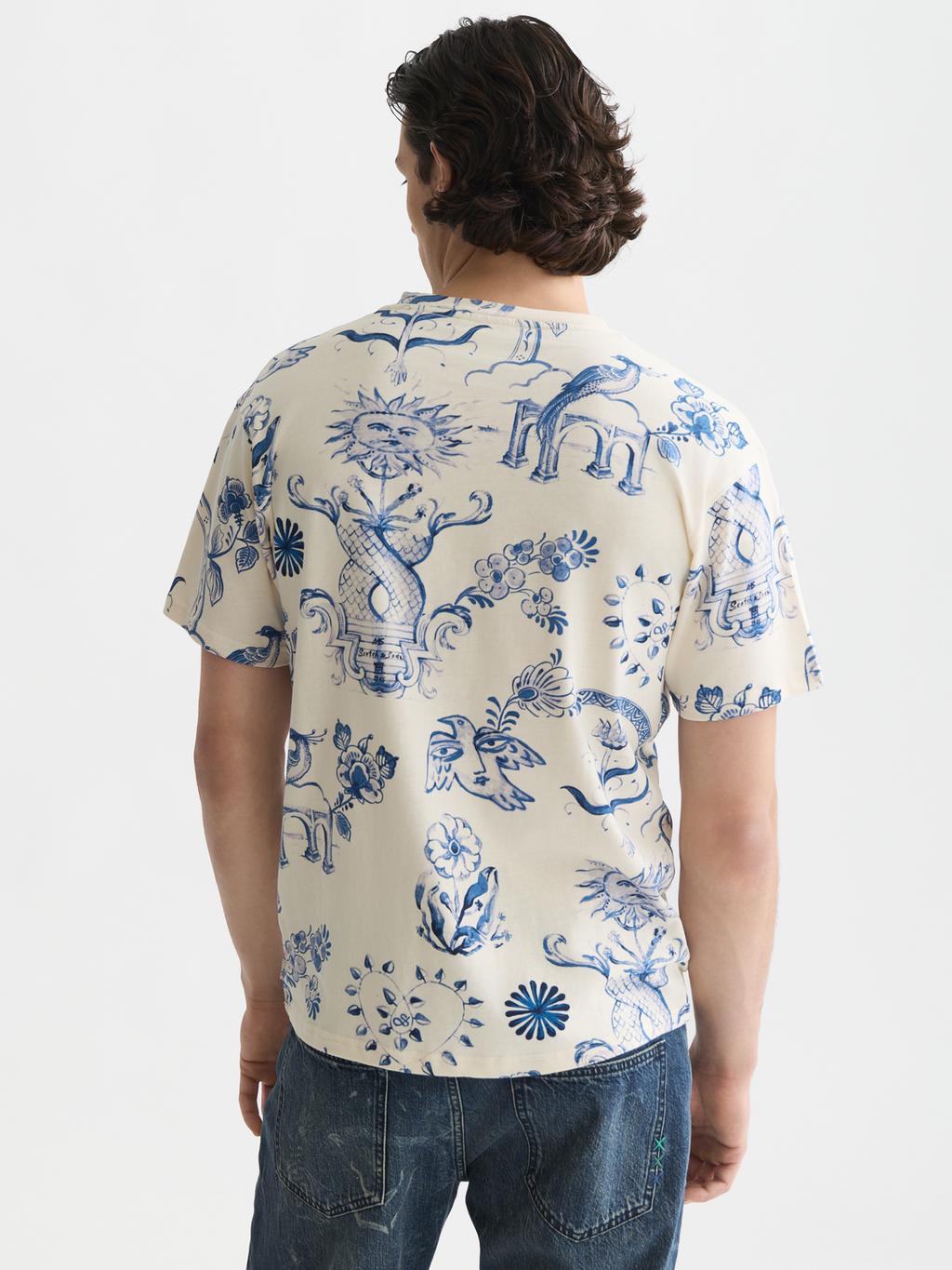 Scotch & Soda x Royal Delft Printed Relaxed T-Shirt