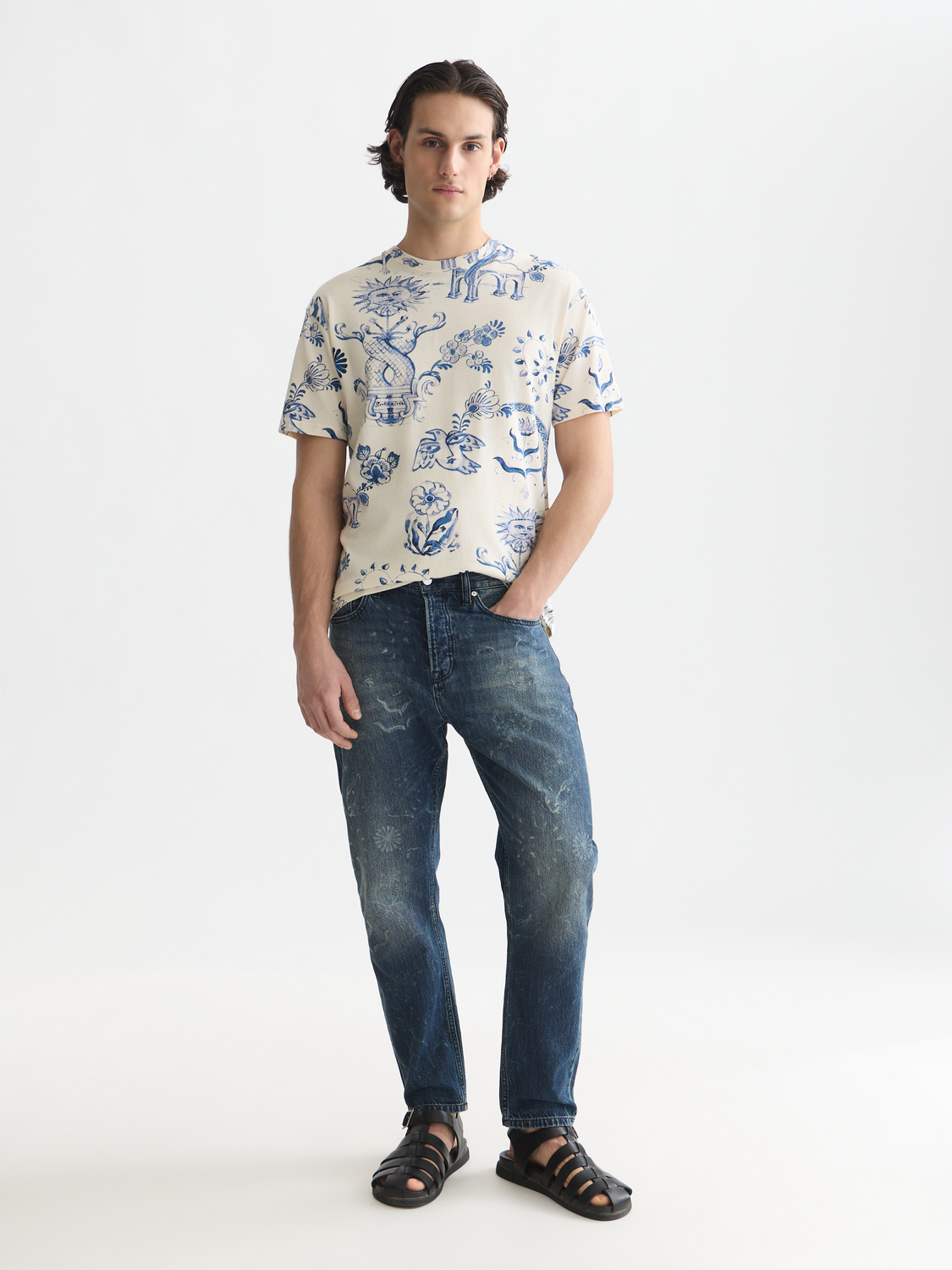 Scotch & Soda x Royal Delft Printed Relaxed T-Shirt