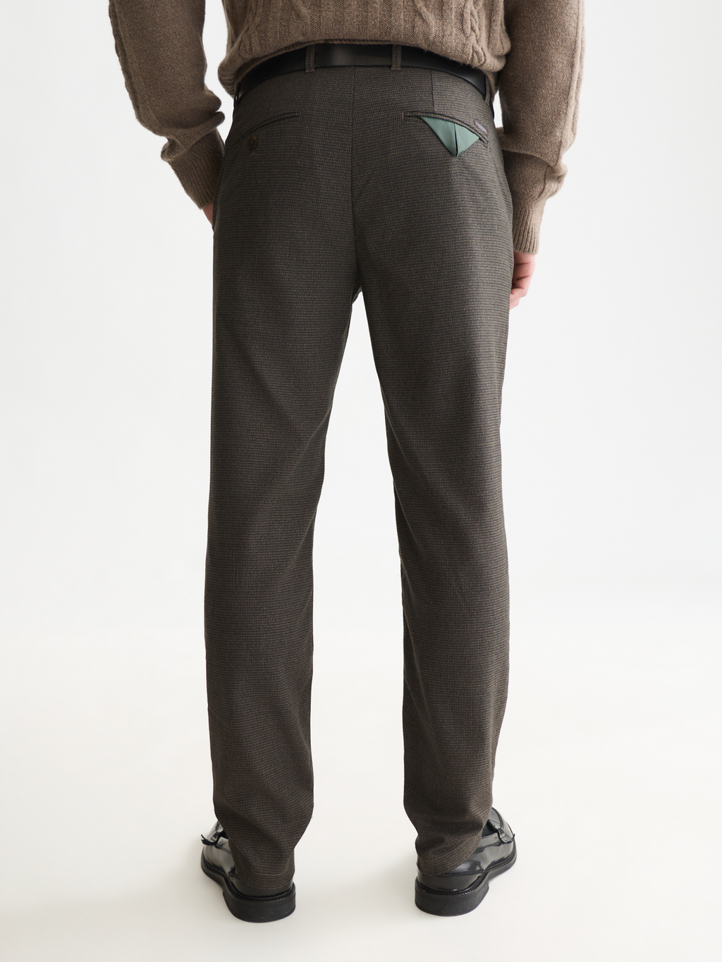 Stuart mini yarn-dyed cotton-wool blend chino