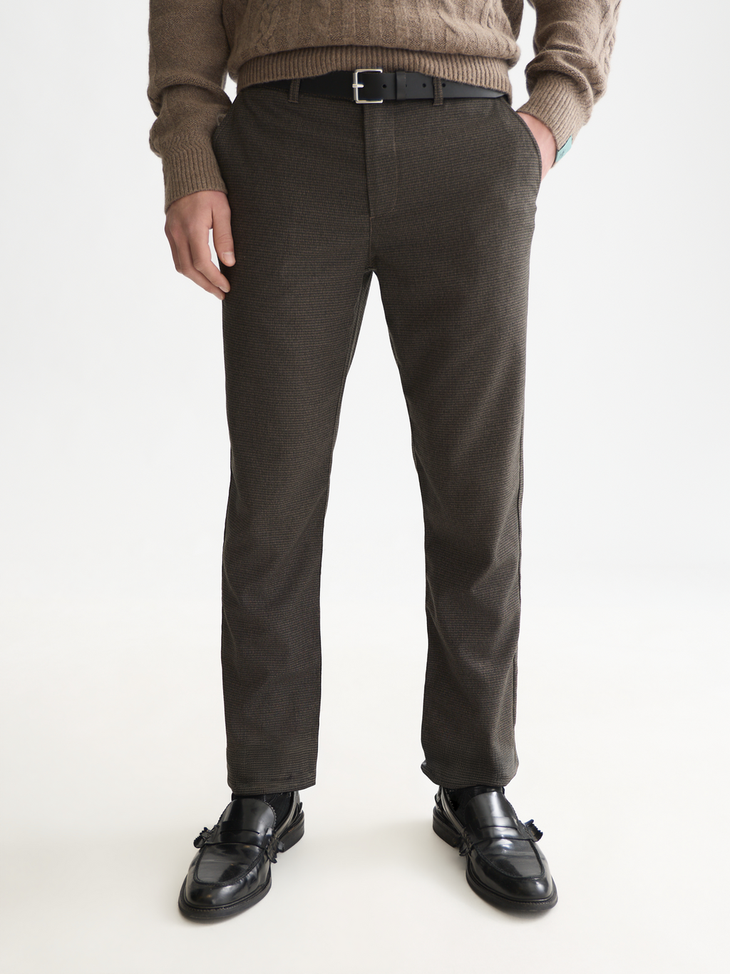 Stuart mini yarn-dyed cotton-wool blend chino