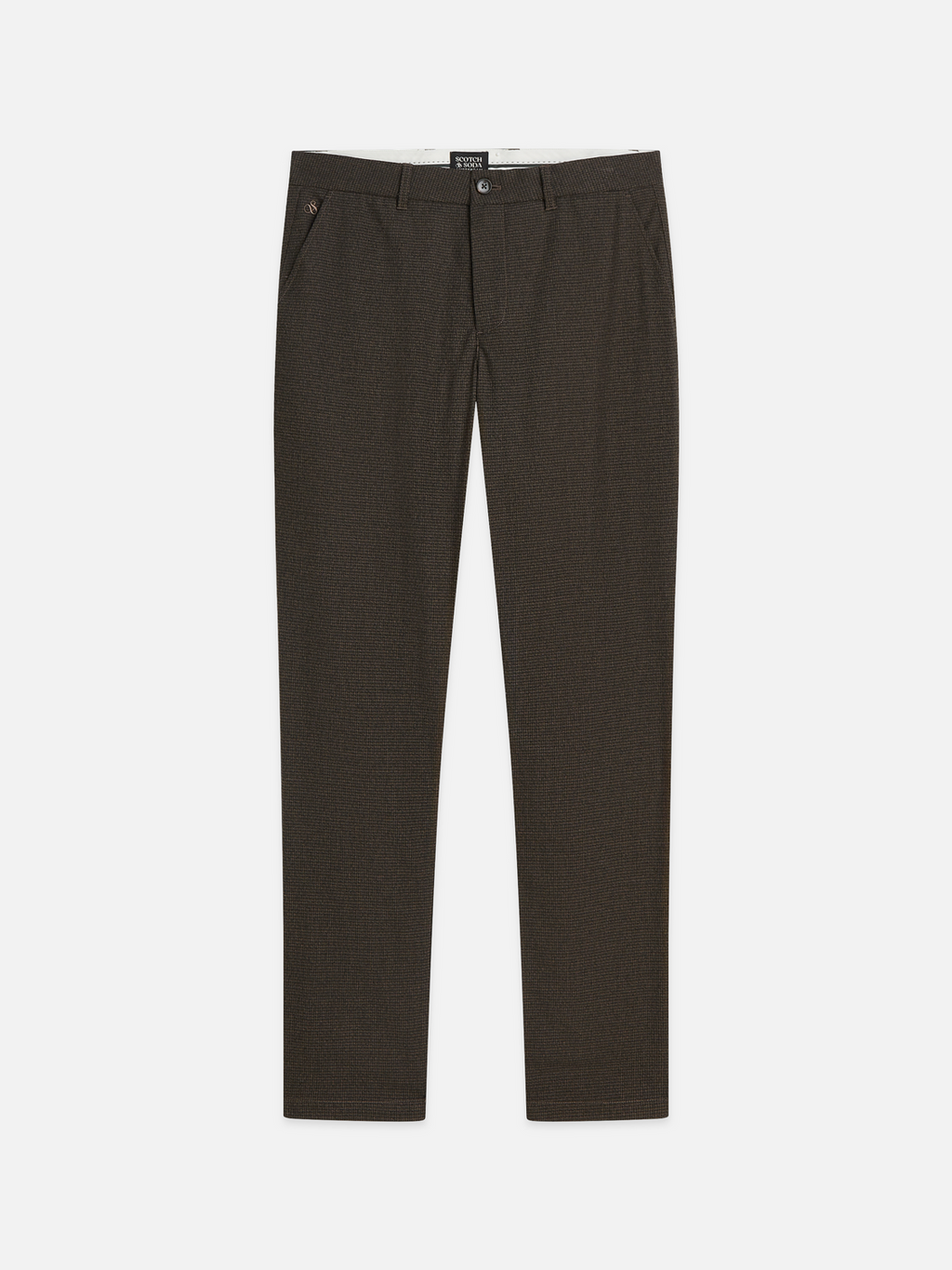 Stuart mini yarn-dyed cotton-wool blend chino