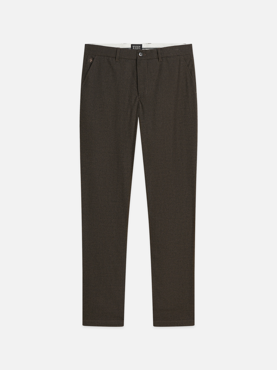 Stuart mini yarn-dyed cotton-wool blend chino